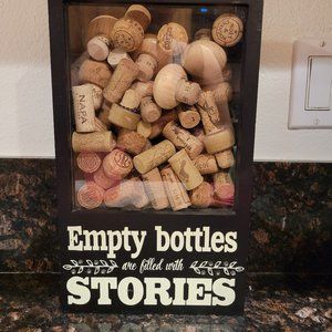 Cork & Tops Holder - Empty Bottles Are Filled With Memories - Home Accent